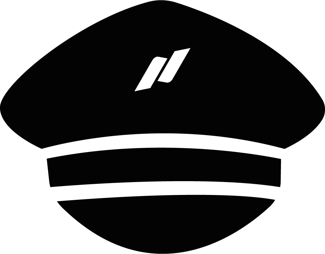 Picto casquette pilote noir